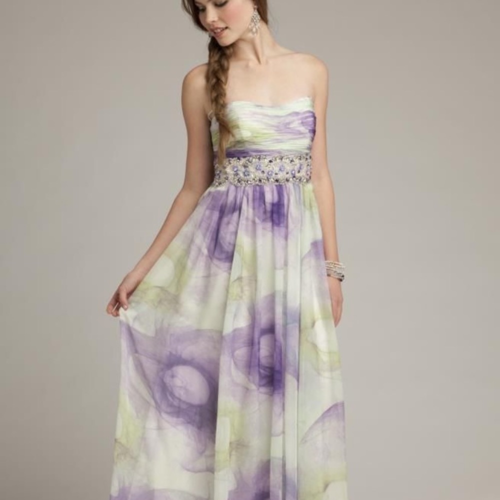 Camille La Vie Mutli-Color Chiffon Gown